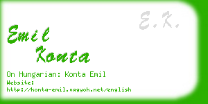 emil konta business card